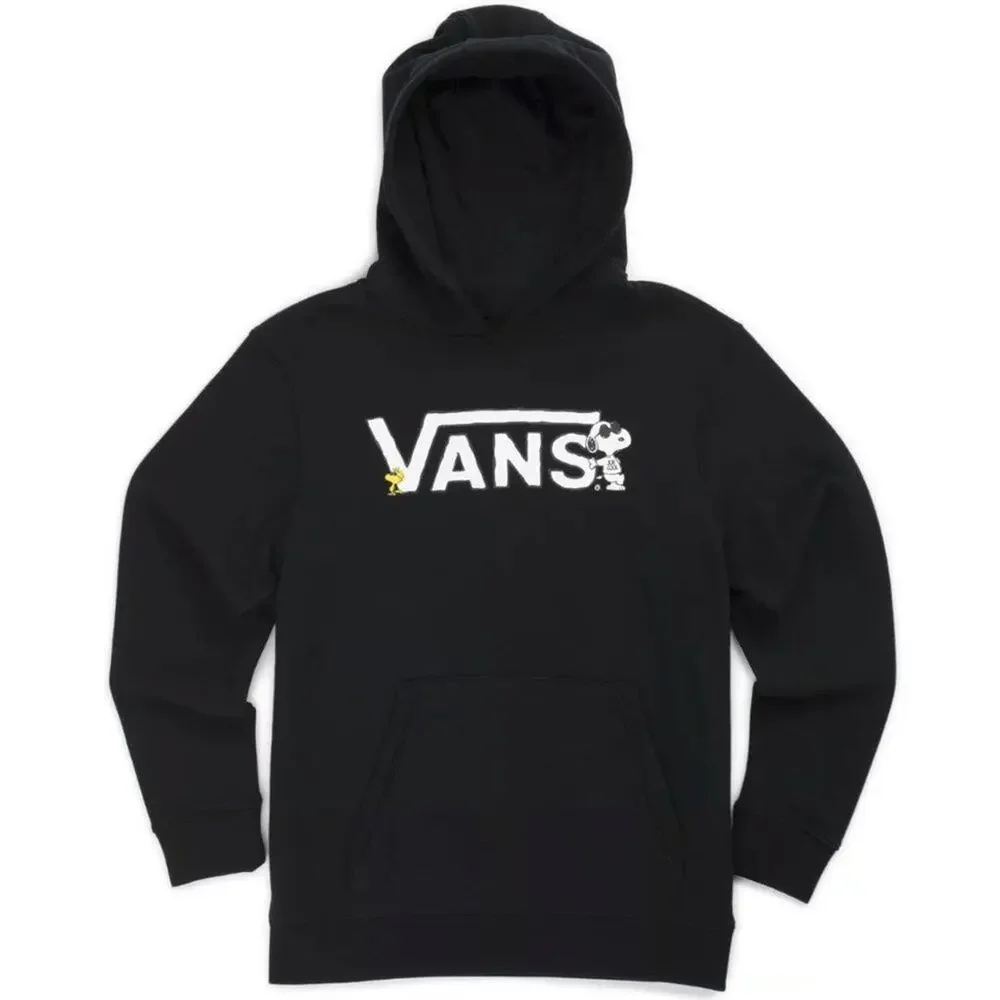 Vans Kids' Vans X Peanuts Pullover Hoodie Black Size L